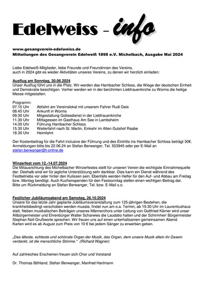 Edelweiß Info Mai 2024